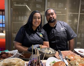 Chefs Asif and Annie Khan of Leelas Roti and Wicked Carib. (Rita DeMontis photo)