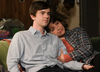 Shaun (Freddie Highmore) and Lea (Paige Spara) in a scene from The Good Doctor.