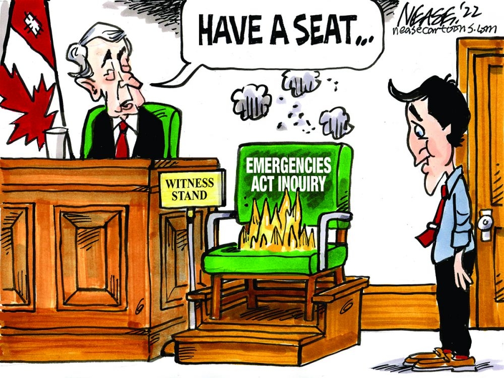 Steve Nease cartoon, Oct. 14, 2022 Toronto Sun