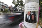 Signage, flowers, speed cams are all visible on Parkside Dr. on Thursday, Oct. 20, 2022, one year after Valdemar and Fatima Avila were killed in a horrific crash.