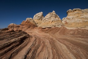 The rock formations at White Pocket were created over time by mineral deposits. Ernest Doroszuk/Toronto Sun