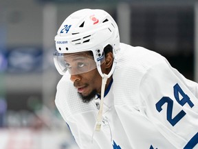 Veteran forward Wayne Simmonds is among the players happy to be back in the Maple Leafs lineup, a situation made possible by an injury to goaltender Matt Murray.