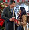 Kristoffer Polaha and Marisol Nichols in We Wish You a Married Christmas.