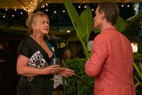 Jennifer Coolidge and Murray Bartlett in a scene from The White Lotus