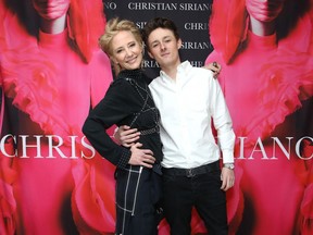 Anne Heche and her son Homer Laffoon at the launch of a new book "Dresses to Dream About".