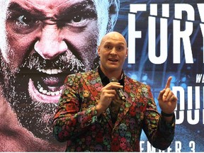 Boxing - Tyson Fury v Derek Chisora Press Conference - Tottenham Hotspur Stadium, London, Britain - October 20, 2022. Tyson Fury during the press conference.