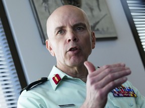 Chief of Defence Staff Gen. Wayne Eyre takes part in an interview with