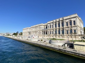 The beauty of Ciragan Palace Kempinski as viewed from a Bosphorus cruise. The newer part of the hotel, not pictured, is to the right. CYNTHIA MCLEOD/TORONTO SUN