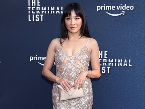Constance Wu attends the premiere of "The Terminal List" in Los Angeles on June 22, 2022.