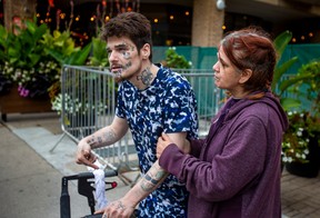 Michael and his wife Shelley, are residents of 45 The Esplanade, a hotel leased by the city to serve as a shelter for homeless individuals in downtown Toronto. ERNEST DOROSZUK/TORONTO SUN