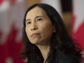 Chief Public Health Officer Theresa Tam listens to a question during a news conference on Jan. 5, 2021 in Ottawa.