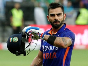 India's Virat Kohli in an Asian Cup cricket match in September.