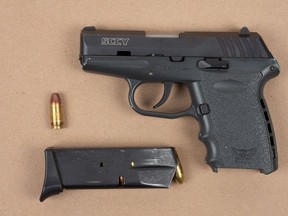 Peel Regional Police officers allegedly seized this loaded SCCY CPX-2 9mm semi-automatic firearm from the occupant of a vehicle on Oct. 7, 2022.