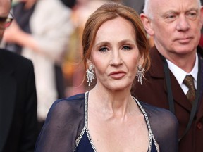 JK Rowling attends the "Fantastic Beasts" premiere in London, March 29, 2022.