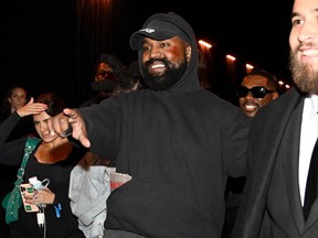 Kanye West is seen at Paris Fashion Week in Paris, France, Oct. 2, 2022.