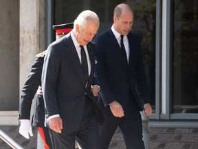 King Charles and Prince William - Lambeth Sept 17 2022 - Justin Ng/UPPA/Avalon