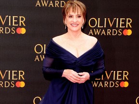 Patti LuPone is pictured at the Olivier Awards at the Royal Albert Hall in London.
