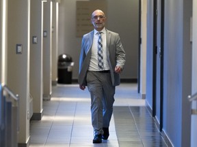 Parliamentary Budget Officer Yves Giroux waits to appear before the Senate Committee on Banking, Commerce and the Economy, Tuesday, Sept. 27, 2022 in Ottawa.