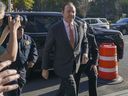 Actor Kevin Spacey arrives at Federal court for his civil lawsuit trial, Wednesday, Oct. 12, 2022, in New York. 