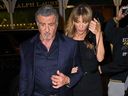 Sylvester Stallone and Jennifer Flavin pictured in New York City on October 6, 2022 