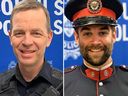 South Simcoe Polizeikonst.  Morgan Russell, 54, links, und Const.  Devon Northrup, 33, wurde am Dienstag, den 11. Oktober 2022, in Innisfil tödlich erschossen.