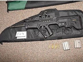 Peel Regional Police say they seized this weapon after a standoff with an armed gunman at a Mississauga medical building.