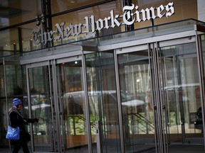 The New York Times building in New York.