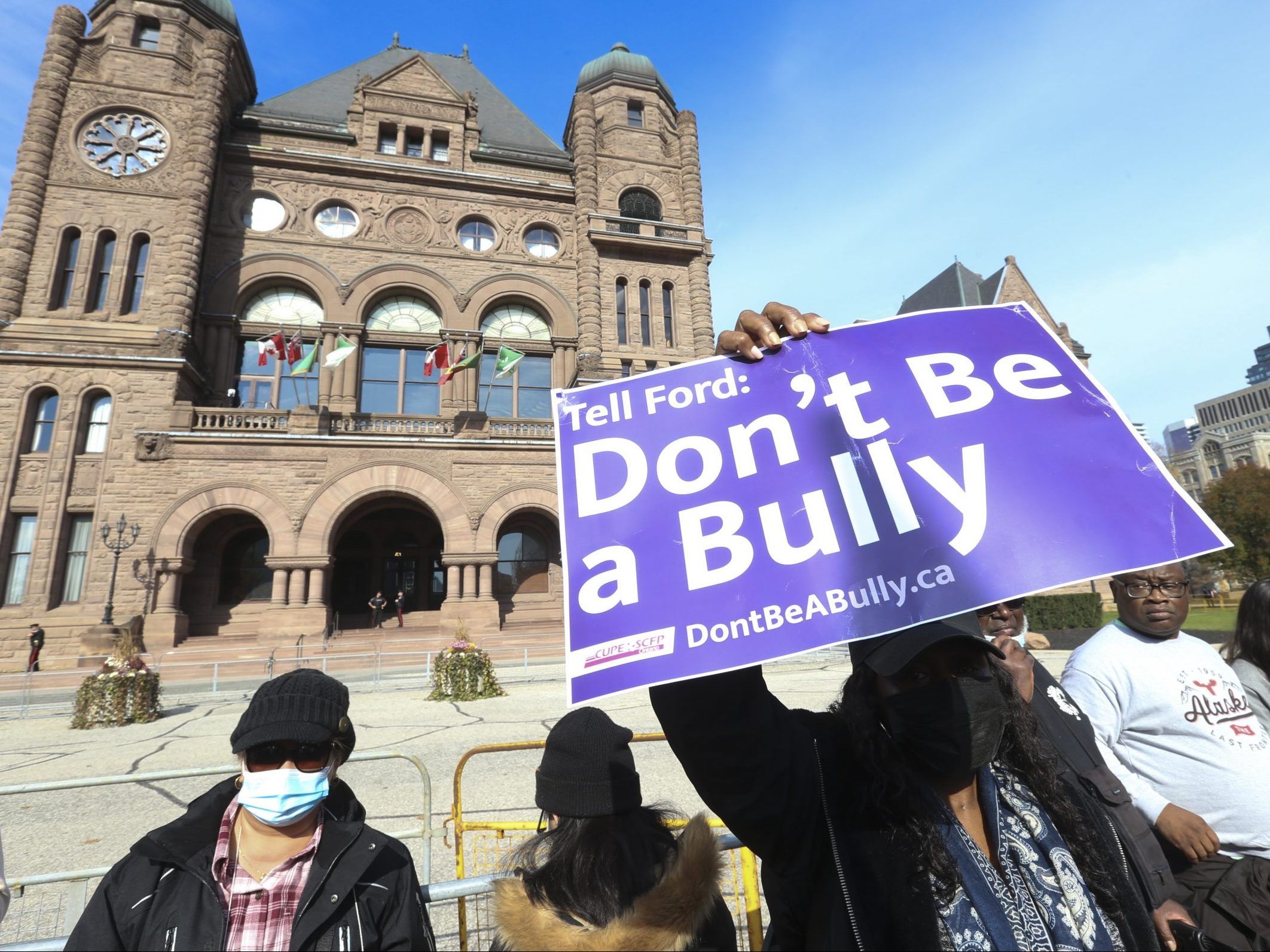 Some Parents March With Their Children In Support Of CUPE Workers ...