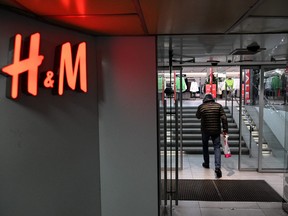 A man enters an H&M shop in Moscow on Oct. 24, 2022.