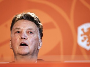 The Netherlands' head coach Louis van Gaal speaks during a press conference to present the squad of The Netherlands' national football team for the upcoming FIFA 2022 Qatar World Cup, in Zeist, on November 11, 2022. (Photo by MAURICE VAN STEEN / ANP / AFP)