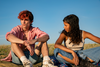 Timothée Chalamet and Taylor Russell in a scene from Bones and All.