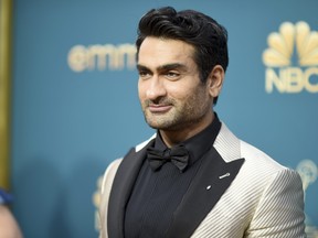 Kumail Nanjiani arrives at the 74th Primetime Emmy Awards on Sept. 12, 2022, at the Microsoft Theater in Los Angeles.