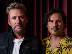 Chad Kroeger, left, and Ryan Peake of the band Nickelback are photographed in Toronto, Thursday, Sept. 22, 2022.