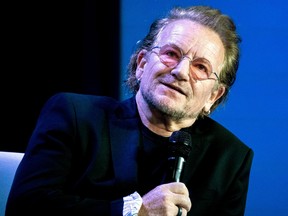 Bono speaks at the Clinton Global Initiative, Tuesday, Sept. 20, 2022, in New York.