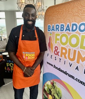 celebrity Chef Eric Adjepong was one of the participants at the recent Barbados Food and Rum Festival – Rita DeMontis photo