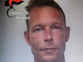 A handout picture made available to Reuters on July 16, 2020 from the Carabinieri military police shows a man identified as Christian Brueckner, at the time when he was arrested in 2018, under an international warrant for drug trafficking and other crimes.