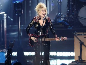 Dolly Parton performs on stage at the 37th Annual Rock & Roll Hall of Fame Induction Ceremony in Los Angeles, Saturday, Nov. 6, 2022.