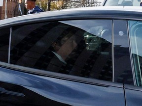 Elon Musk, Chief Executive Officer of SpaceX, Tesla and Twitter, arrives for a trial about his Tesla pay package at the Delaware Court of Chancery in Wilmington, Delaware, Wednesday, Nov. 16, 2022.