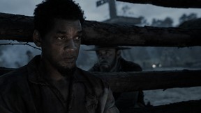 Will Smith and Ben Foster in “Emancipation,” now streaming on Apple TV+.