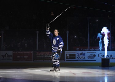 TORONTO, ON - NOVEMBER 13:  Borje Salming #21 skates out during introductions prior to the Legends Classic Game at the Air Canada Centre on November 13, 2011 in Toronto, Ontario, Canada.  (Photo by Bruce Bennett/Getty Images)