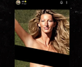 Antonio Brown posted a photoshopped picture of Gisele Bundchen to his Snapchat without the black bar.