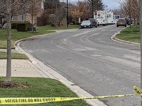 York Regional Police and the SIU at the scene after a double shooting in Markham on Friday, Nov. 25, 2022. Kevin Connor/Toronto Sun