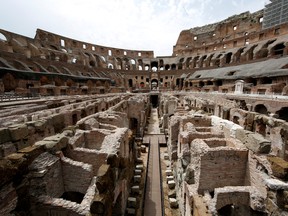 A view of the Colosseum dungeons, which have been restored in a multi-million Euro project sponsored by fashion group Tod's in Rome, Italy, June 24 2021.