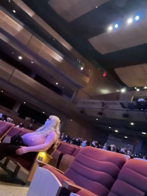 Oakville Trafalgar High School transgender shop teacher Kayla Lemieux is seen here at a theatre in Halton Region.