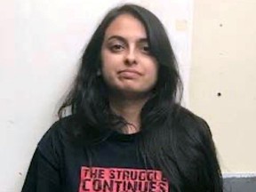 Public interest attorney Urooj Rahman is pictured in a photo taken by U.S. authorities following her arrest in New York on May 30, 2020.