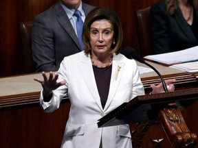 Nancy Pelosi, outgoing U.S. Speaker of the House of Representatives, speaks in the House Chamber at the U.S. Capitol in Washington, D.C., Thursday, Nov. 17, 2022.