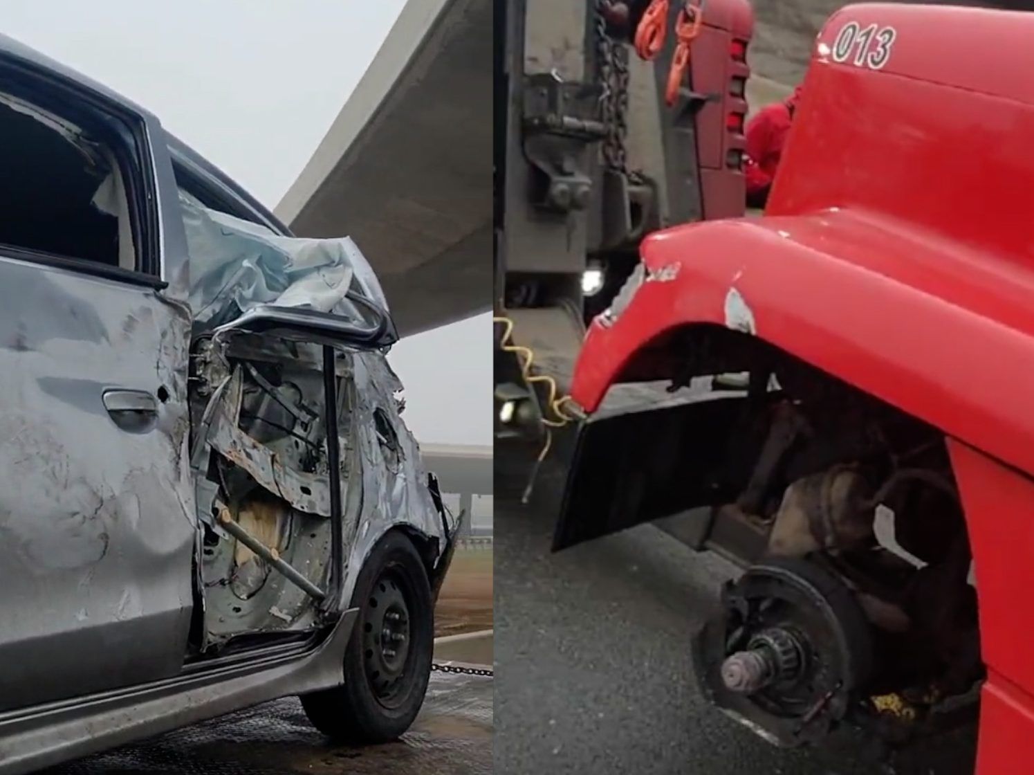 'PRETTY SCARY SITUATION': Transport Wheel Hits Car On Hwy. 401 ...