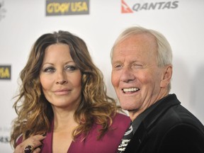 Linda Kozlowski and Paul Hogan arrive for the 9th Annual G'Day USA Los Angeles Black Tie Gala on Jan. 14, 2012 in Hollywood, Calif.