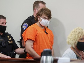 Buffalo shooting suspect, Payton Gendron, appears in court accused of killing 10 people in a live-streamed supermarket shooting in a Black neighbourhood of Buffalo, N.Y., May 19, 2022.