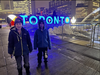 Ahmad “Radar” Sidiqui’s son Sajad, 11, and Toronto Sun columnist Joe Warmington’s son Joshua, 10, at Nathan Phillips Square on Thursday, Nov. 17, 2022.